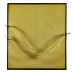 "Untitled" by Guido Strazza, acrylic on panel and plastic bands, offered Nov 2025
