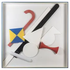 "9 elementi" by Lucio Del Pezzo, 1972, methacrylate and perspex, offered Nov 2025