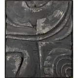 Gino Marotta, 'Pauuuraa. Personaggio tutto araldica', 1957, bas-relief in concrete and tin on panel
