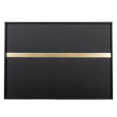 Mirosław Bałka, "Holding the Horizon", 2017, hot stamping in matt gold on black colored paper
