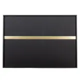 Mirosław Bałka, "Holding the Horizon", 2017, hot stamping in matt gold on black colored paper