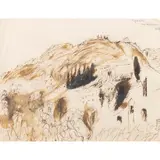 Antonietta Raphaël, 'Monte Mario', 1928, Indian ink and watercolor on paper