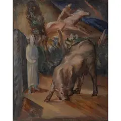 'The Sacrifice of Iphigenia' by Ferruccio Ferrazzi, encaustic on terracotta, offered Nov 2025