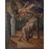 Ferruccio Ferrazzi, 'The Sacrifice of Iphigenia', encaustic on terracotta