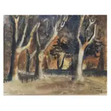 Alberto Ziveri, "Garden at night"