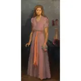 Katy Castellucci, "Donna con mazzolino di fiori", 1934, oil on panel