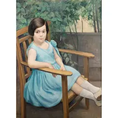 "Ritratto della piccola Biancale" by Carlo Socrate, 1926, oil on canvas, offered Nov 2025