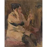 Amleto de Santis, "Nudo di donna con specchio", 1941, oil on canvas
