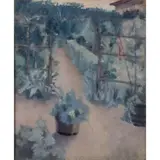 Guglielmo Janni, "The Garden of Madrigolo", 1931, oil on canvas on panel