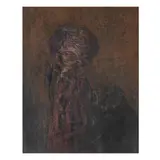 Mirko Basaldella, 'Character', frottage with waxy oil pastel on paper