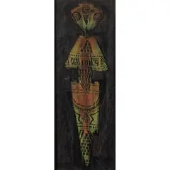 Mirko Basaldella, "Untitled", frottage with waxy oil pastel on paper