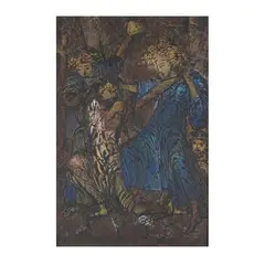 "Untitled" by Mirko Basaldella, frottage with waxy oil pastel on paper, offered Nov 2025