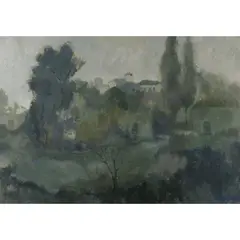 "Landscape" by Franz Borghese, oil on canvas, offered Nov 2025
