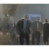 "Uomini" by Franco Villoresi, 1955, oil on canvas, offered Nov 2025