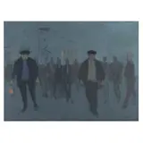 "Workers returning from work" by Franco Villoresi, oil on canvas, offered Nov 2025