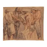 Giuseppe Rivaroli, 'Mediterraneo. Bozzetto per gli affreschi del Ministero della Marina', 1927, charcoal and sanguigne on paper