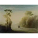 Ubaldo Bartolini, "Landscape with figures"