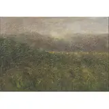 Remo Di Demetrio, "Sole in un campo di grano", 1986, oil and sand on canvas