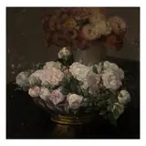 Emilia Zampetti Nava, "Vase with peonies and white roses", oil on panel