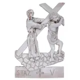 Mario Ceroli, "Via Crucis - Stazione V", 1992, hand-modelled and glazed ceramic