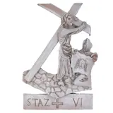 Mario Ceroli, "Via Crucis - Stazione VI", 1992, hand-modelled and glazed ceramic Provenance: Private collection