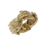 Paola Gandolfi, 'Mano su mano' ring, in gilded silver