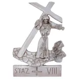 Mario Ceroli, "Via Crucis - Stazione VIII", 1992, hand-modelled and glazed ceramic