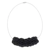 Rita Miranda, 'Wings series necklace', in black porcelain hand-modelled with enamel and steel