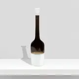 Arturo Cavalli, Venini, 1982, Incalmi series bottle in taupe blown glass with white opal glass bottom and cap