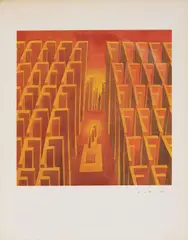 Jean-Michel Folon, La lettera F, Fotolitografia