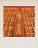 Jean-Michel Folon, La lettera F, Fotolitografia