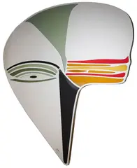 Renata Boero, Senza titolo, specchio sagomato and dipinto on panel