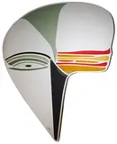 Renata Boero, Senza titolo, specchio sagomato and dipinto on panel