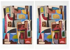 Roberto Miniati, Due grafiche "The House of the Surrealist", 2024, lithograph on paper