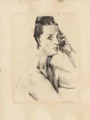 Francesco Messina, Ritratto di donna, lithograph