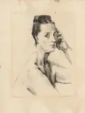 Francesco Messina, Ritratto di donna, lithograph