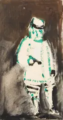 Figura by Mino Maccari, oil on paper applicata on canvas, offered May 2026
