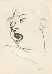 Volto di donna by Renato Guttuso, ink on paper, offered May 2026