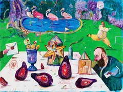 Senza titolo by Antonio Possenti, 1987, oil on canvas board, offered May 2026