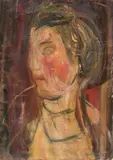Bruno Cassinari, Ritratto femminile, oil on canvas