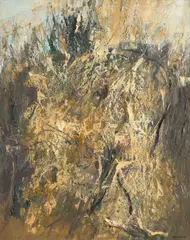 Giancarlo Cazzaniga, Bosco a Mendrisio, 1975, oil on canvas