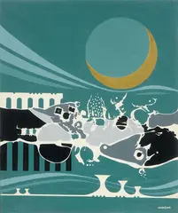 Masuda Hiromi, Senza titolo, 1971, enamel and oil on canvas