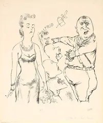 George Grosz, Letter to an Anti-Semite, 1926, ink on paper