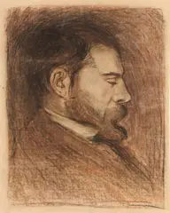 Ardengo Soffici, Ritratto di Theodor Daübler, 1903, mixed media on paper
