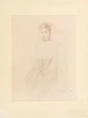 Pio Semeghini, Bambina, 1941, matite on paper