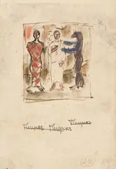 Bozzetto di scenografia by Ardengo Soffici, mixed media on paper, offered May 2026