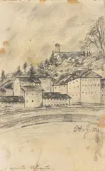 Monte Uliveto by Ottone Rosai, charcoal and pencil on paper, offered May 2026