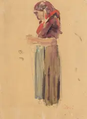 Ardengo Soffici, Studio per la terrazza, 1904, watercolour and pencil on paper