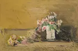 Sergio Scatizzi, Natura morta, 1950, oil and mixed media on canvas