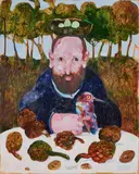 Antonio Possenti, Nel bosco, oil on panel